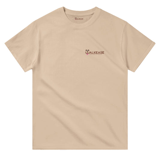Unisex Dog Walking T-shirt Beige