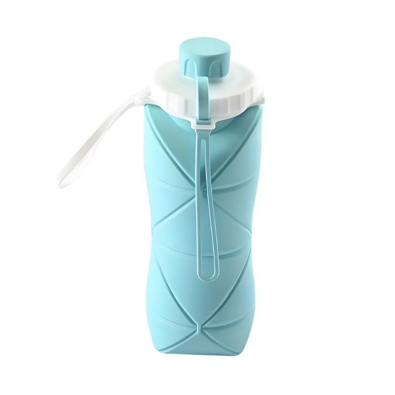 Collapsible Water Bottle 600ml Blue