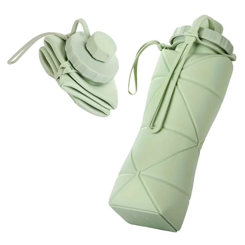 Collapsible Water Bottle 600ml Green 2