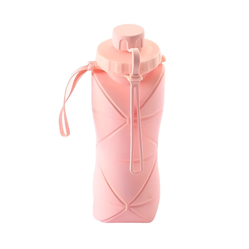 Collapsible Water Bottle 600ml Pink