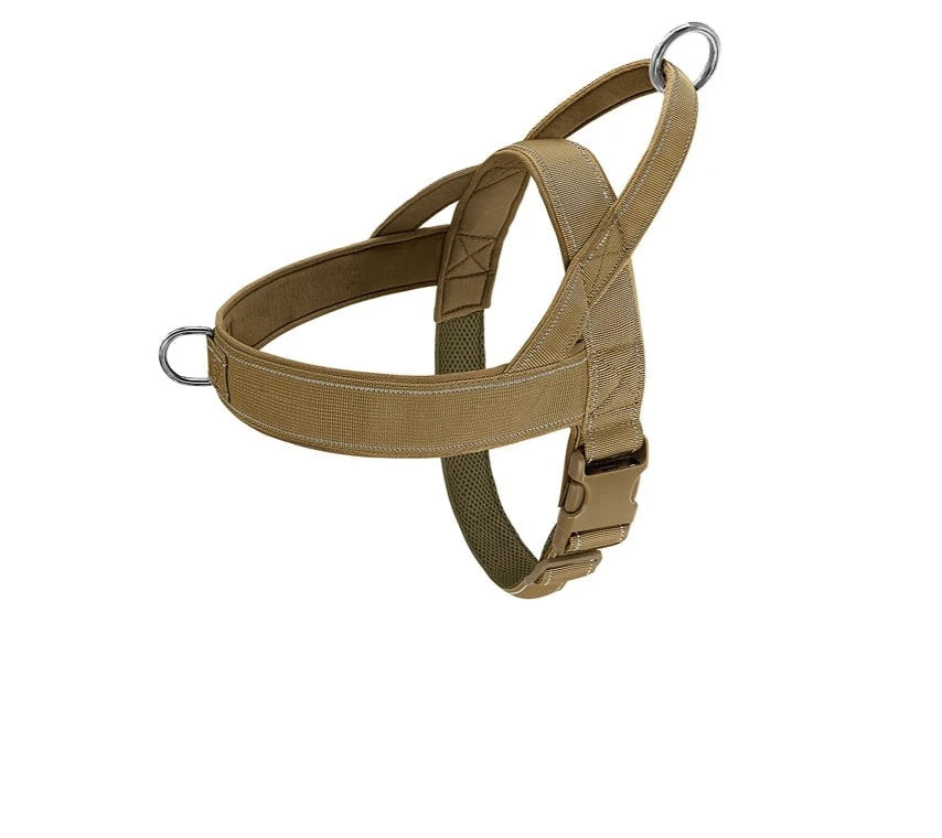 No Pull Reflective Dog Harness For Training Beige