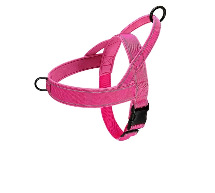 No Pull Reflective Dog Harness For Training Pink