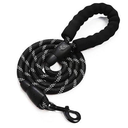 Reflective Durable Dog Lead Black