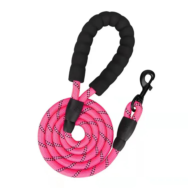 Reflective Durable Dog Lead Pink