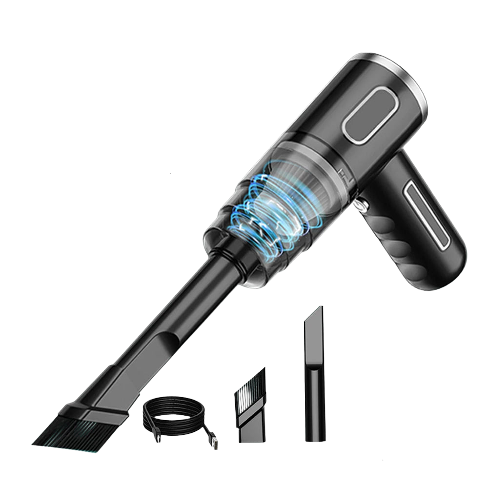 Wireless Rechargeable Car Vacuum Black